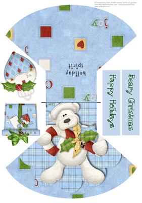 Beary Christmas - Scallop Pyramid Wobble Card Part 1