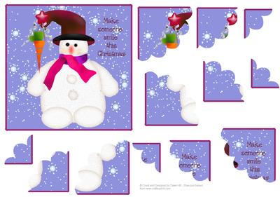My Snowman Has No Nose - Shell Quad Corners