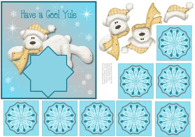 Have a Cool Yule - Teabag Tiles + Decoupage