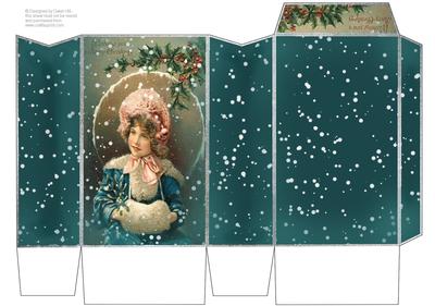 Gift Bag - Vintage Lady in Blue