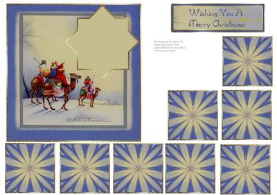 We Three Kings - Card Front + Teabag Tiles