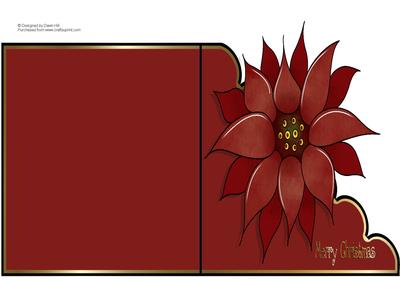 Quick Card - Red Poinsettia