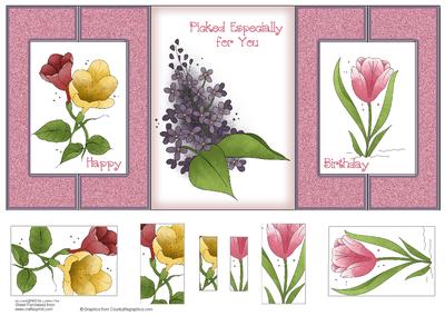 Tulips & Lilac Double Cut Fold + Pyramids