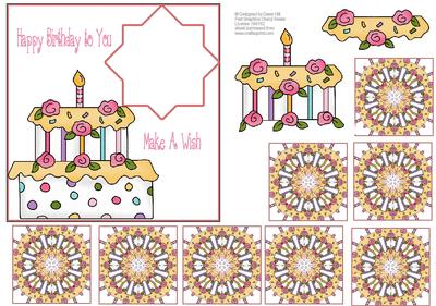 Happy Birthday Cake + Card Front + Tiles