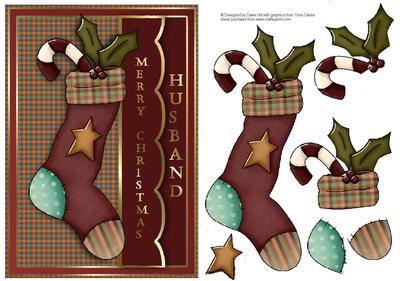 Country Christmas Stocking - Husband