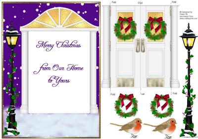 Christmas Doors - Our Home Purple