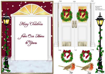 Christmas Doors - Our Home Burgundy