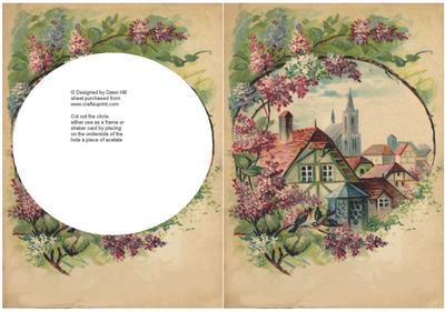 Lilac Cottage - Shaker Card