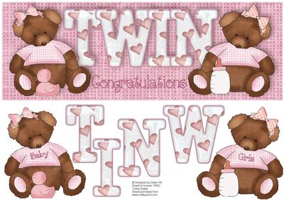Teddy Girls - Twin - Dl + Decoupage