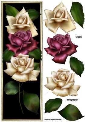 Celebrations Roses Spray - Dl + Decoupage
