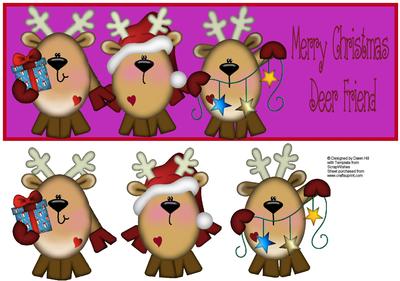 Merry Christmas Deer Friend - Dl + Decoupage