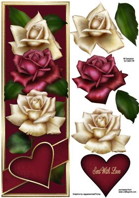 Sent with Love - Dl Roses + Decoupage