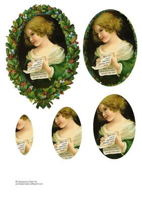 Hope - Vintage Christmas Pyramid Topper