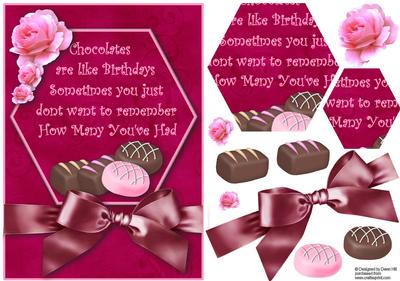 Chocolates Are Like Birthdays - Decoupage