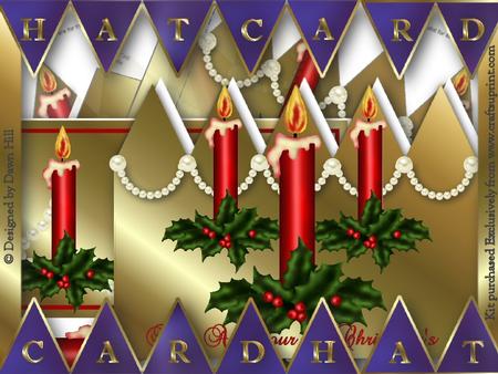 Hat Card Kit - Christmas Candle Crown
