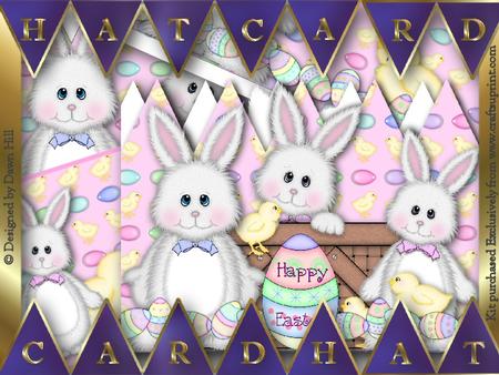 Hat Card Kit - Happy Easter - Girl