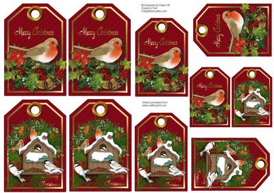 Christmas Robin Gift Tags