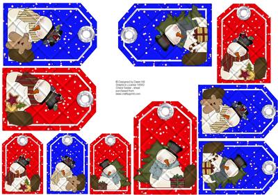 Snowmen Christmas Gift Tags