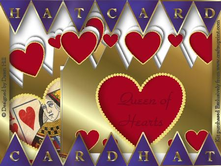 Hat Card Kit - Queen of Hearts - Valentine/birthday