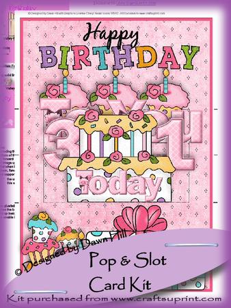 Pop & Slot - Bumper Birthday Cake - Card Kit