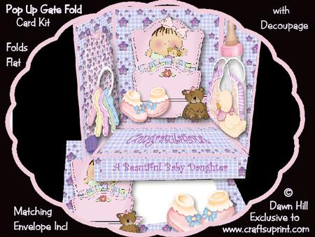 Gate Fold Pop Up - Rock a Bye Baby - Girl