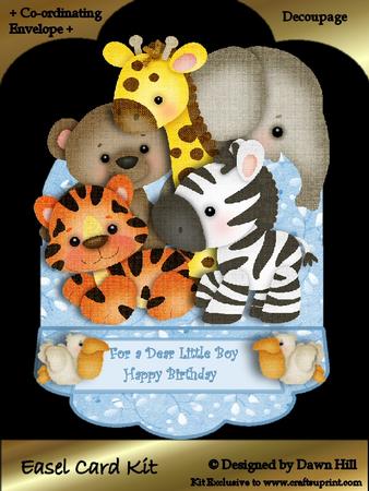 Easel Card Kit - a Day at the Zoo