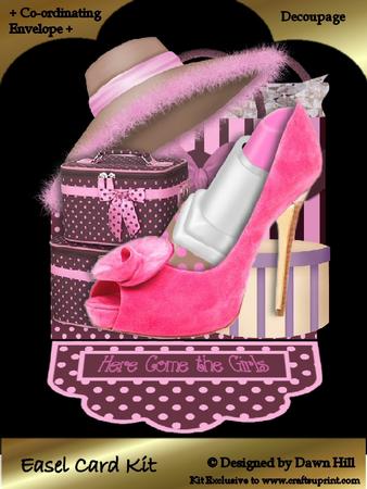 Easel Card Kit - Here Come the Girls