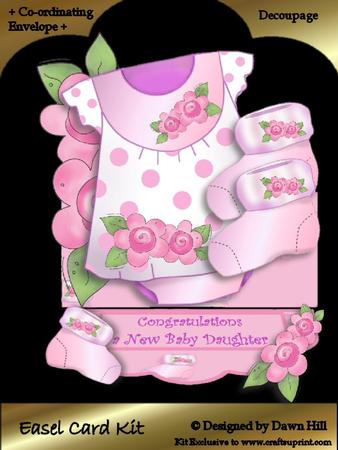 Easel Card Kit - Pretty Baby