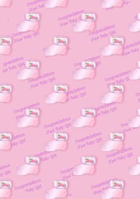 New Baby Girl - Bootee Socks Congratulations