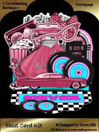 Easel Card Kit - Rock N Roll