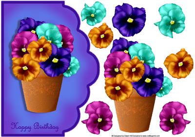 Potted Pansies