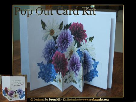 Popout Kit - Garden Bouquet Dahlias Daisy Forget-me-nots