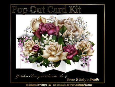 Popout Kit - Garden Bouquet Roses & Baby's Breath