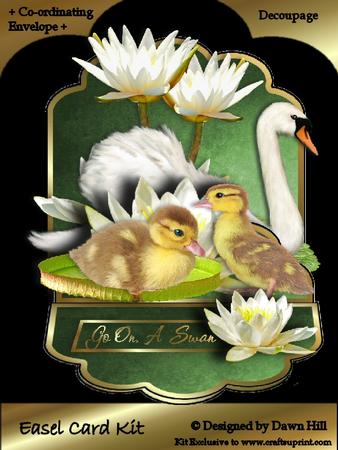 Easel Card Kit - Go On, a Swan!