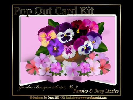 Popout - Garden Bouquet - Pansies & Busy Lizzies