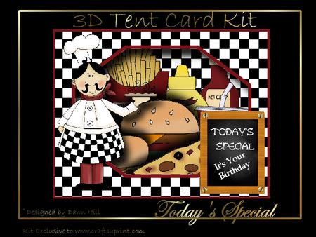 Todays Special - 3D Tent Card Kit