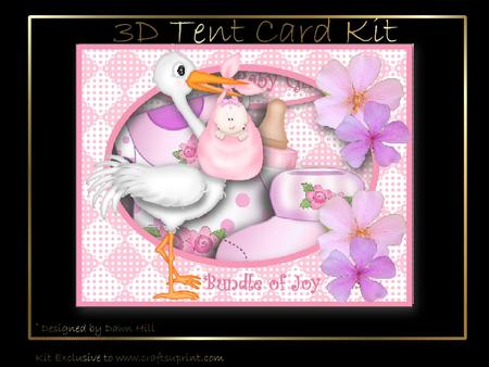 Bundle of Joy - 3D Tent Card Kit - Girl