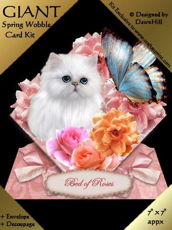 Giant Spring Wobble Card Kit - a Bed of Roses