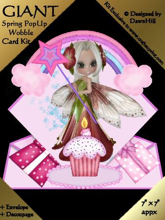 Giant Spring Wobble Card Kit - Fairy Cakes