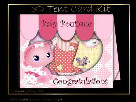 Baby Boutique - 3D Tent Card Kit