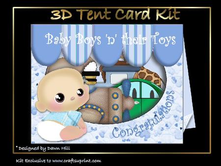 Baby Boys N Their Toys - 3D Tent Card Kit