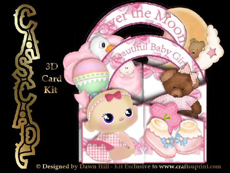 Over the Moon - Girl - Cascade Card Kit