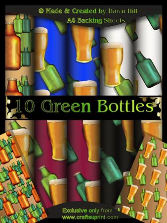 10 Green Bottles - Male Backing Paper