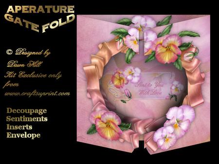Aperture Gatefold Card Kit - Posie Ring of Pansies