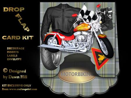 Drop Flap Card Kit - Motorbiking