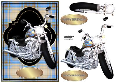 Motorbiking - Blue Brown Tartan