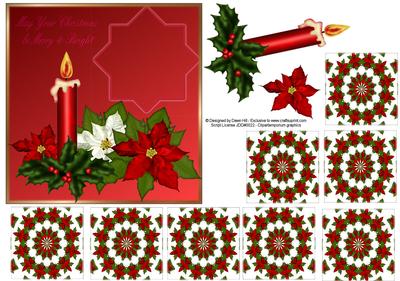 May All Your Christmas's Be Red - Card Front + Teabag Tiles