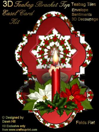 Make a Christmas Wish - 3D Teabag Bracket Easel Card Kit
