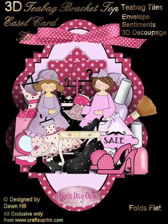 Girls Day Out - 3D Teabag Bracket Easel Card Kit