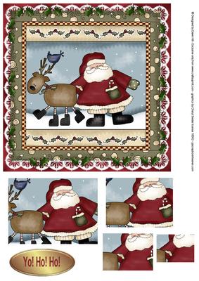 Yo Ho Ho - 7 x 7" Card Front + Pyramid
